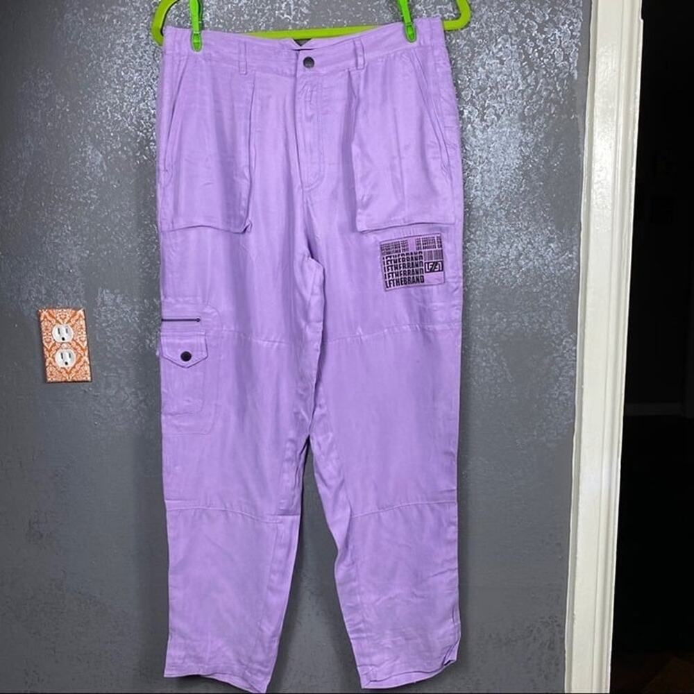 LF the Brand Lilac Purple Urban Cargo Pants Size 6 Lightweight Utility New - Picture 2 of 11
